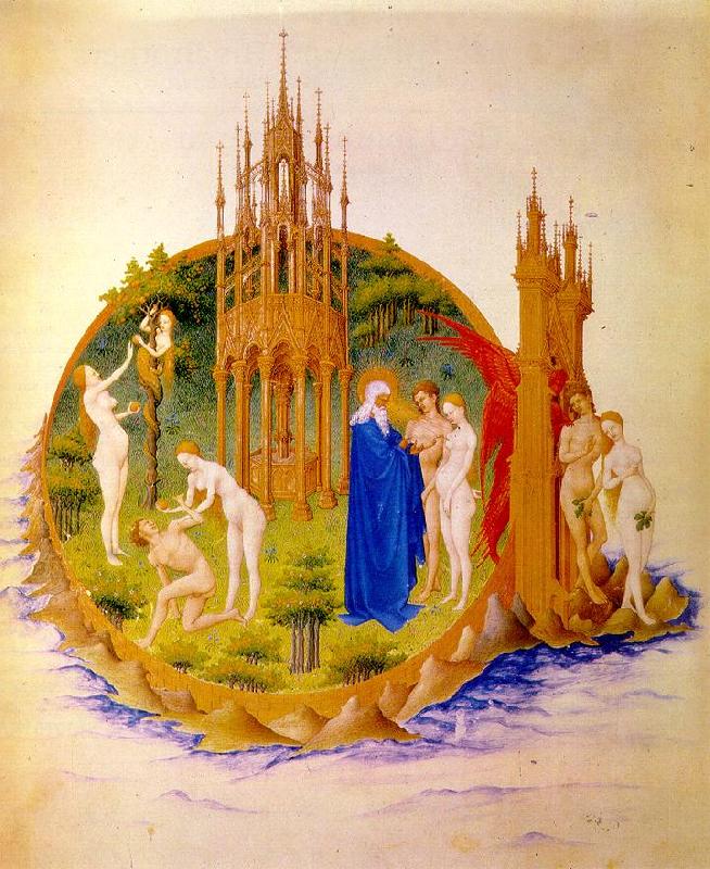 LIMBOURG brothers The Fall and the Expulsion from Paradise oil painting image